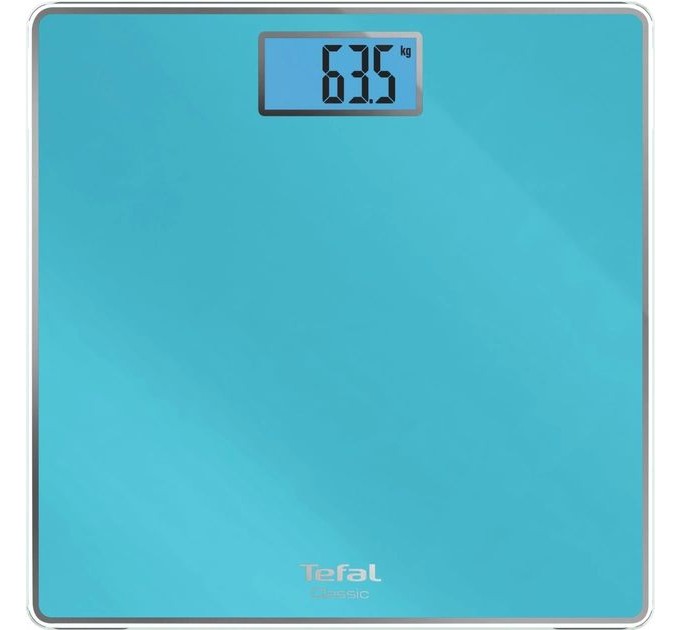Весы Tefal напольные Classic, 160кг, AAAx2 в компл, стекло, голубой