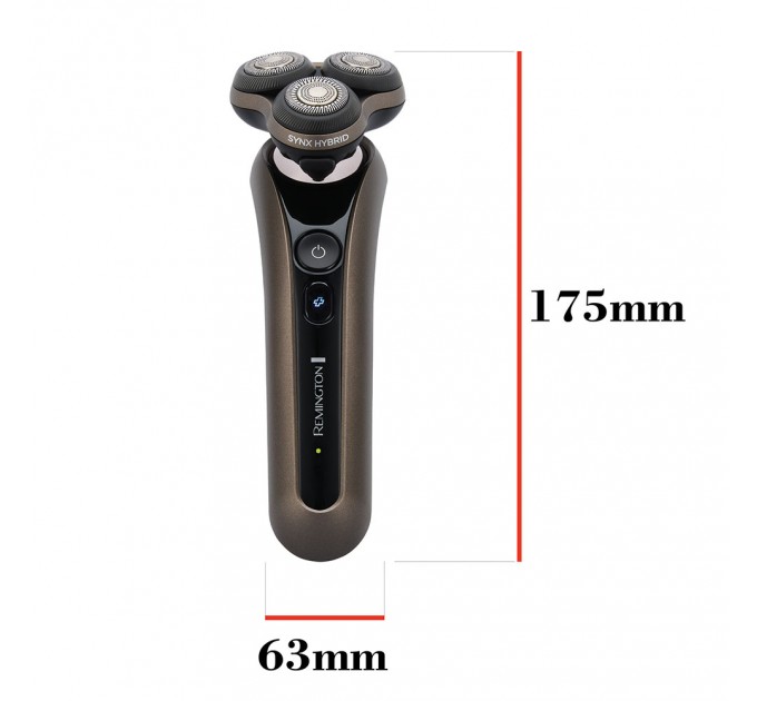 Бритва електр. Remington X9 Limitless X роторная, бритв.головок-3, от сети, сух.+влажн., триммер, водонепрон., быстрая зарядка, черно-коричневый