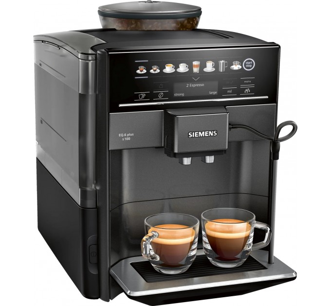 Кавомашина Siemens, 1.7л, зерно+мелена, автомат.капуч, LED-дисплей, авторецептів -8, чорний