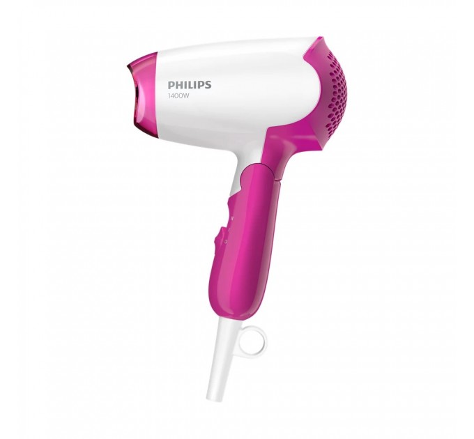 Фен Philips DryCare Essential дорожный, 1400Вт, режимов-2, хол. обдув, розовий