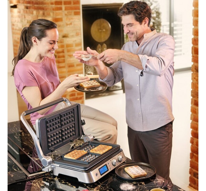 Гриль Braun  прижимний MultiGrill 9 CG 2000Вт, темп. режимів-3, 4 з`ємні пластини + пластини для вафель, метал