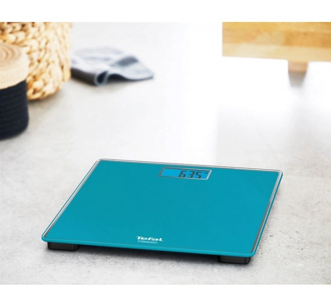 Весы Tefal напольные Classic, 160кг, AAAx2 в компл, стекло, голубой