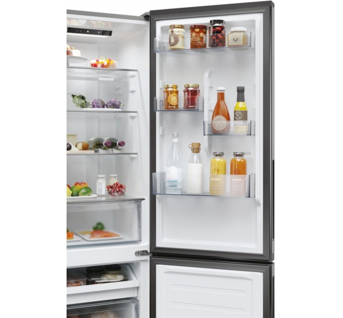 Холодильник Candy з нижн. мороз., 182.5x54.5х60, холод.відд.-197л, мороз.відд.-82л, 2дв., А+, NF, нерж