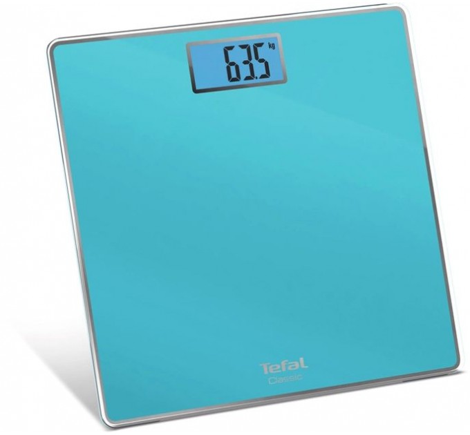 Весы Tefal напольные Classic, 160кг, AAAx2 в компл, стекло, голубой