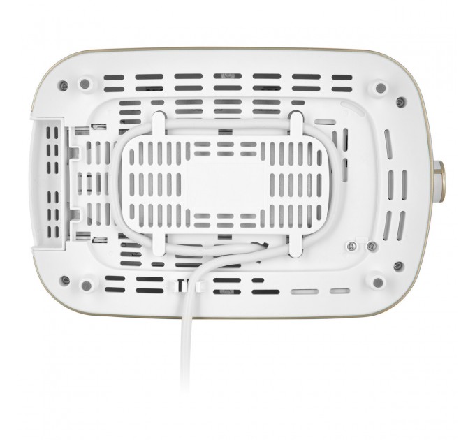 Тостер Sencor 930Вт, подогрев, разморозка, пластик, бело-золотой