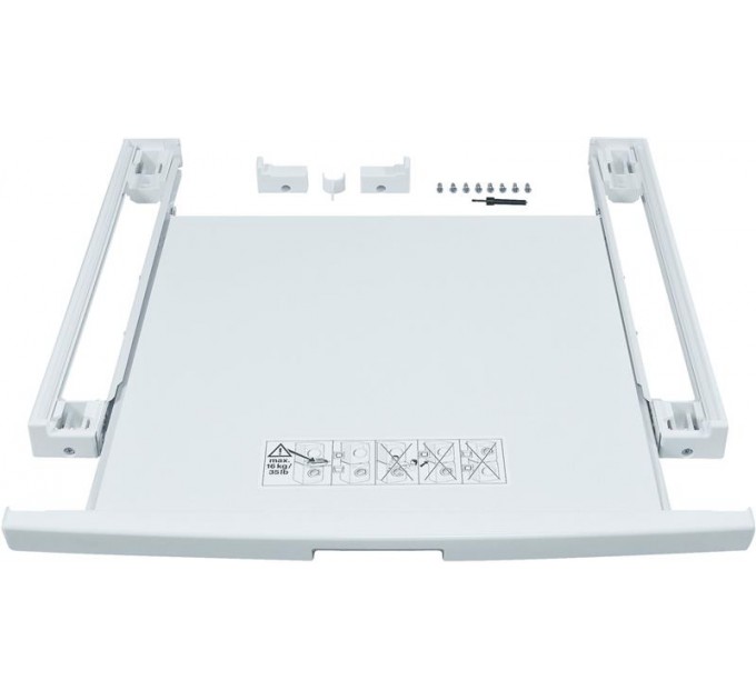 Комплект монтажный Siemens для соединения стиральной машины с сушильной машиной, выдвижная полка, белый