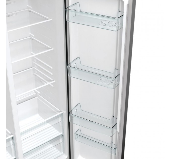 Холодильник SBS Gorenje, 179х67х92см, 2 дв., 356(191)л, А++, NF+, Инв. , Зона св-ти, Внешн.диспл, черный