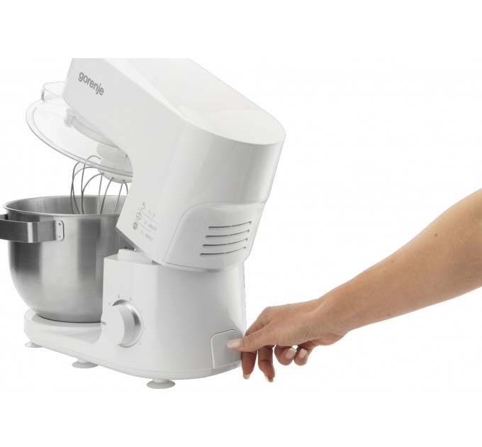 Кухонная машина Gorenje 800Вт, чаша-металл, корпус-металл, насадок-3, белый