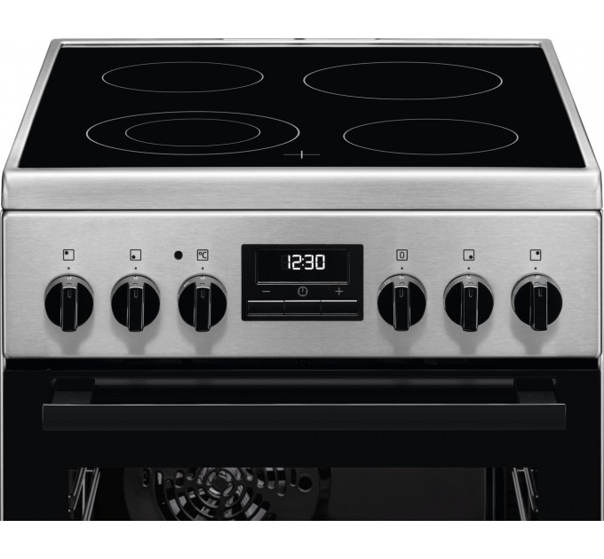 Плита Electrolux електрична склокерамічна, 57л, 50x60см, дисплей, конвекція, нерж