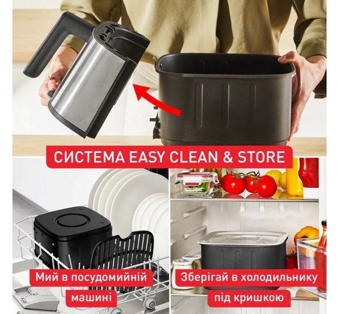 Мультипечь Tefal Easy Fry Silence, 1670Вт, чаша-5л, сенсорное управл., пластик, нерж. сталь, черный