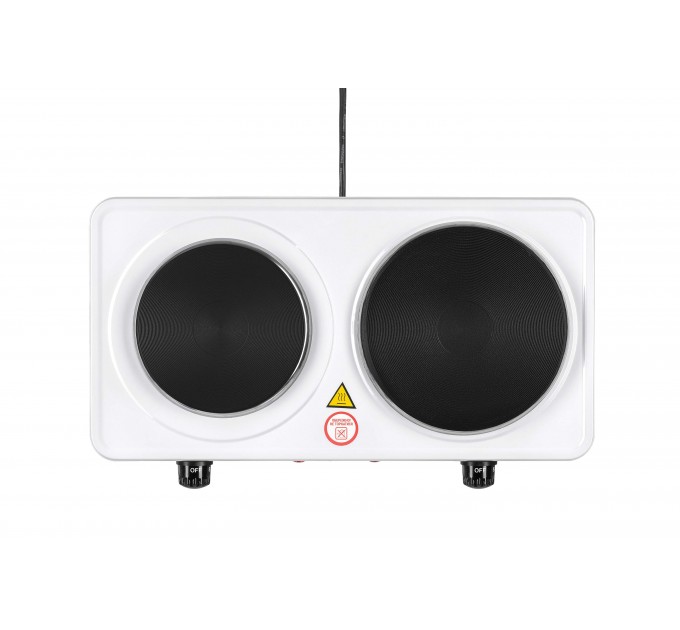 Плитка настольная ARDESTO электрическая, конф. - 2 на 1кВт и 1.5кВт, управл. - мех., белый