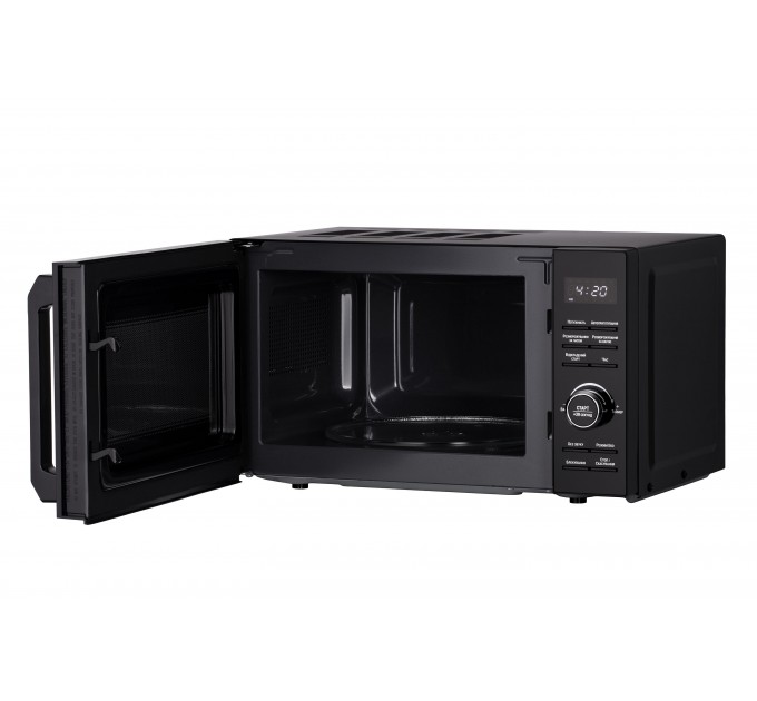 Мікрохвильова піч ARDESTO, 20л, електр.керув., 700Вт, дисплей, відкр.ручкою, швидкий старт, чорний