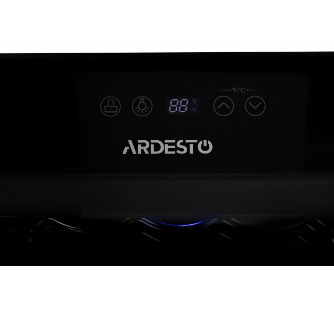 Холодильник ARDESTO для вина, 64.2x48х44, мороз.отд.-66л, зон - 1, бут-24, ST, диспл внутр., черный