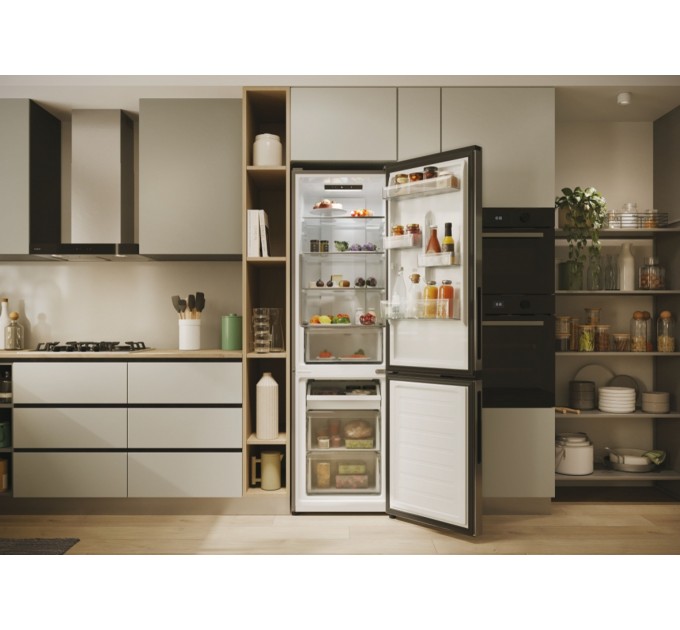 Холодильник Candy з нижн. мороз., 182.5x54.5х60, холод.відд.-197л, мороз.відд.-82л, 2дв., А+, NF, нерж