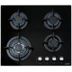 Варильна поверхня Cata газова на склі, 60см, чавун, CCI 6031 BK, чорний