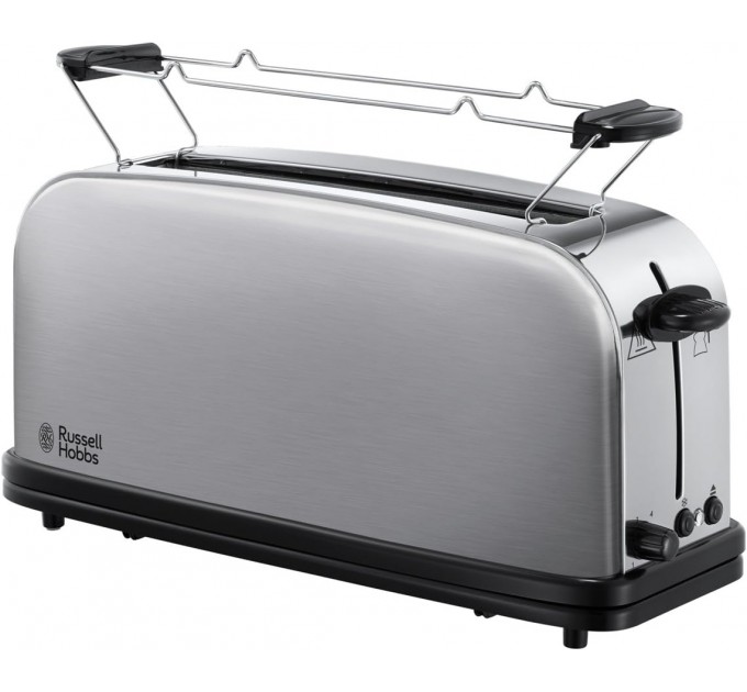 Тостер Russell Hobbs Oxford 1000Вт, довгі слоти, метал, сріблястий