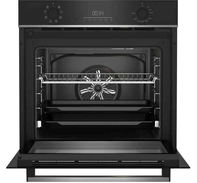 Духова шафа Beko електрична, 72л, A, дисплей, конвекція, чорний