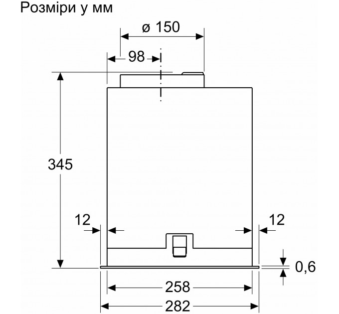 Витяжка Bosch вбудована, 52см, 570м.куб/год, нерж