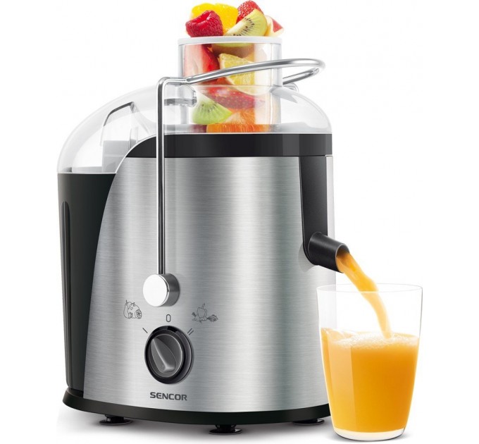 Соковыжималка Sencor центробежная 400Вт, жмых-1.2л, пластик/металл, серый