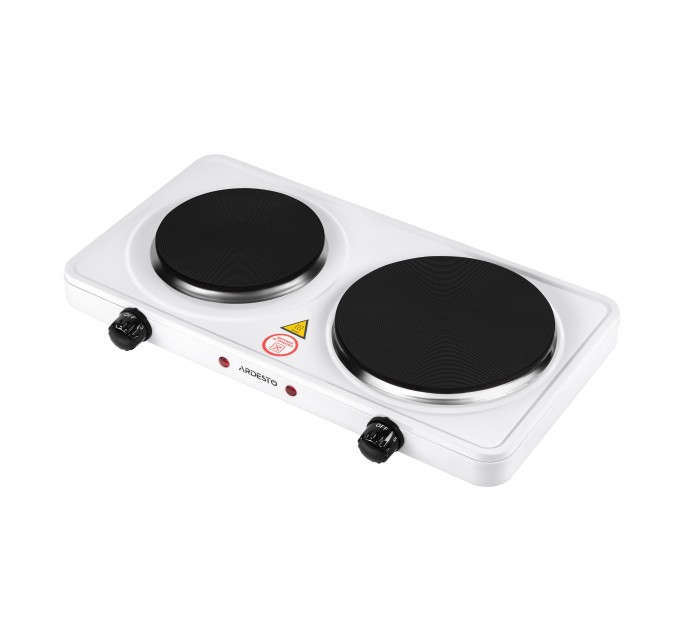Плитка настольная ARDESTO электрическая, конф. - 2 на 1кВт и 1.5кВт, управл. - мех., белый
