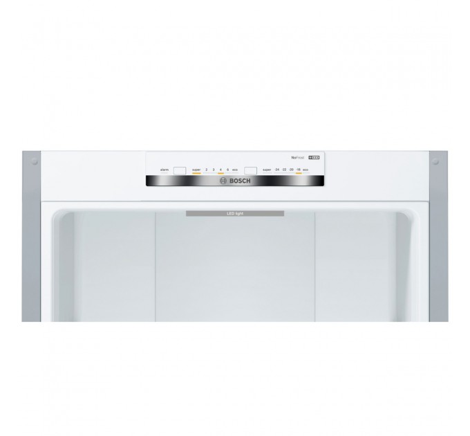 Холодильник Bosch с нижн. мороз., 203x60x67, xолод.отд.-279л, мороз.отд.-87л, 2дв., А++, NF, инв., нерж