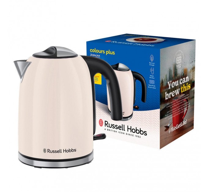 Электрочайник Russell Hobbs, 1.7л, металл, жасмин