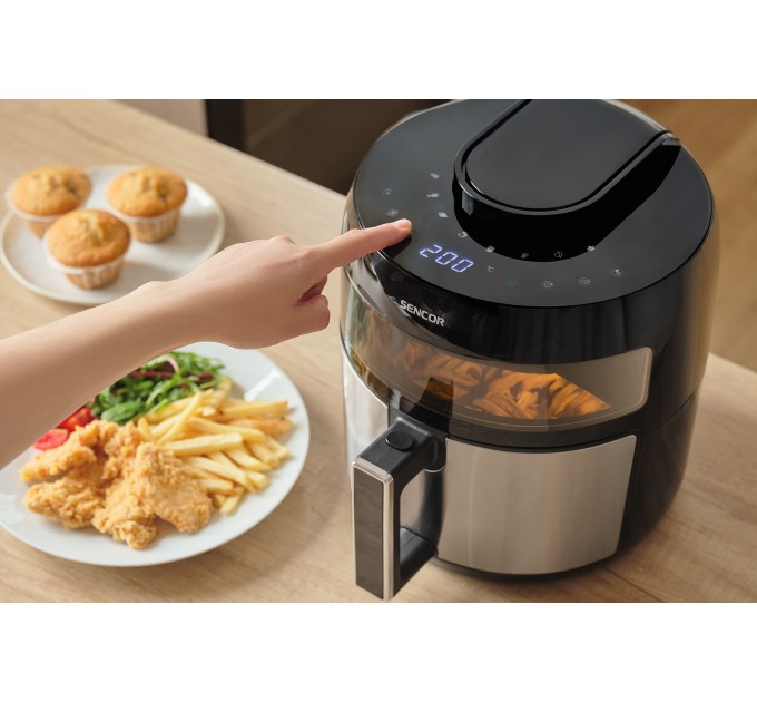 Мультипечь Sencor Vita, 1500Вт, чаша-5л, сенсорное управл., 8 программ, нерж. сталь, пластик, серо-черный