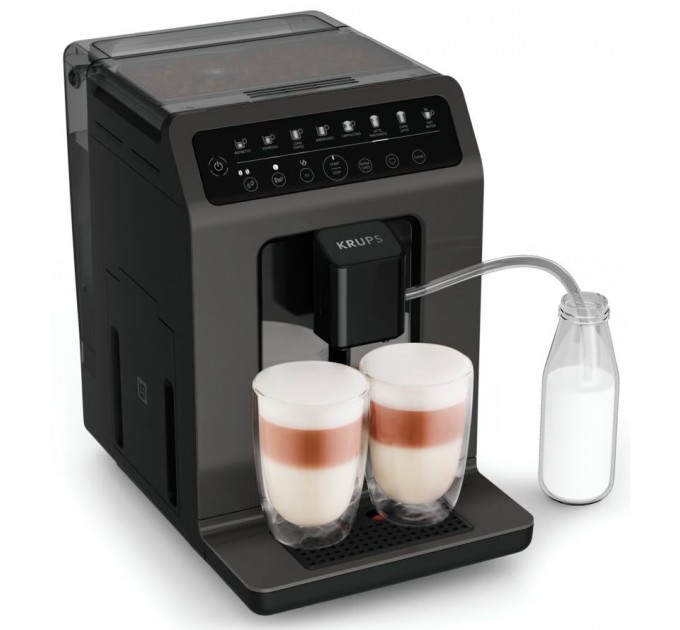 Кофемашина Krups Evidence Classic, 2.3л, зерно, автомат.капуч, дисплей, авторецептов -8, сенсорное управл., черный