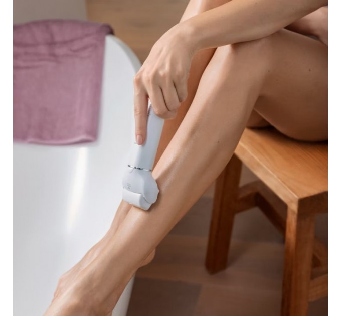 Эпилятор Panasonic пинцетный, аккумуляторный, пинцет.-60, влаж.+сух., чехол, насадок-7, голубой-белый