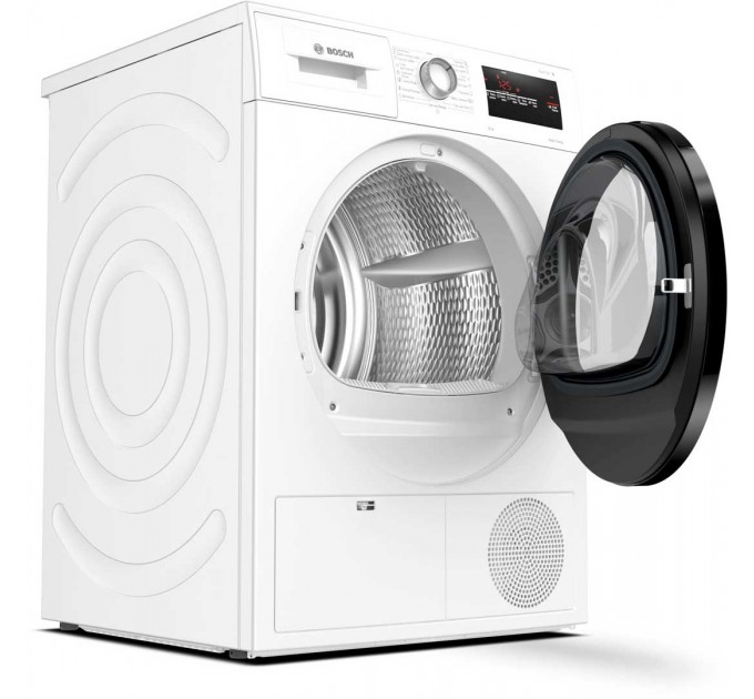 Сушильная машина Bosch тепловой насос, 8кг, A++, 60см, дисплей, белый