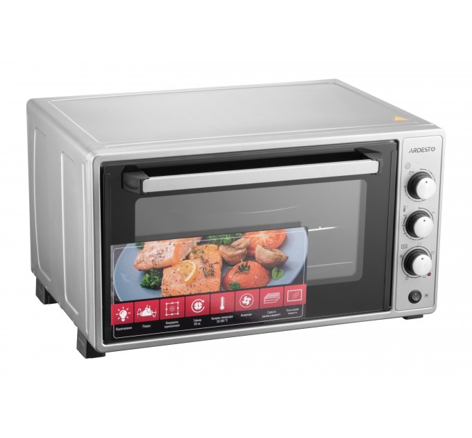 Печь электрическая ARDESTO, 48л, 1700Вт, механич., конвенция, двойное стекло, вертел, серый