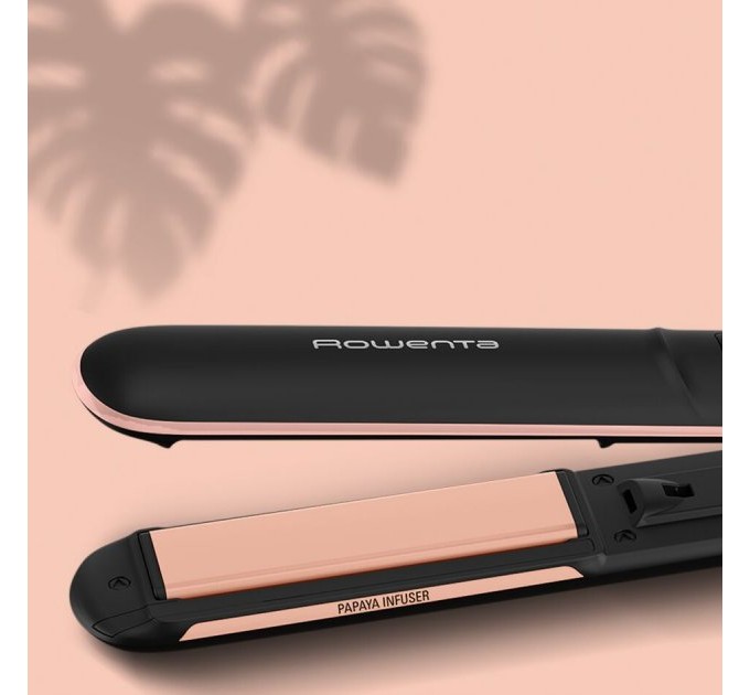 Випрямитель Rowenta Express Shine Papaya, >240Вт, темп.режимов-8, 140-210С, дисплей, керамика, черный