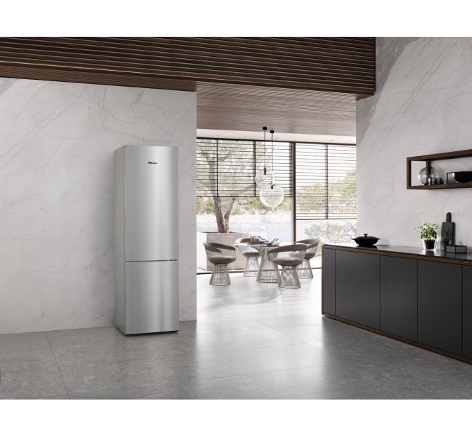 Холодильник Miele KFN 4394 ED el з нижн. мороз., 203x60х66, холод.відд.-279л, мороз.відд.-89л, 2дв., А+, NF, інв., зона нульова, нерж