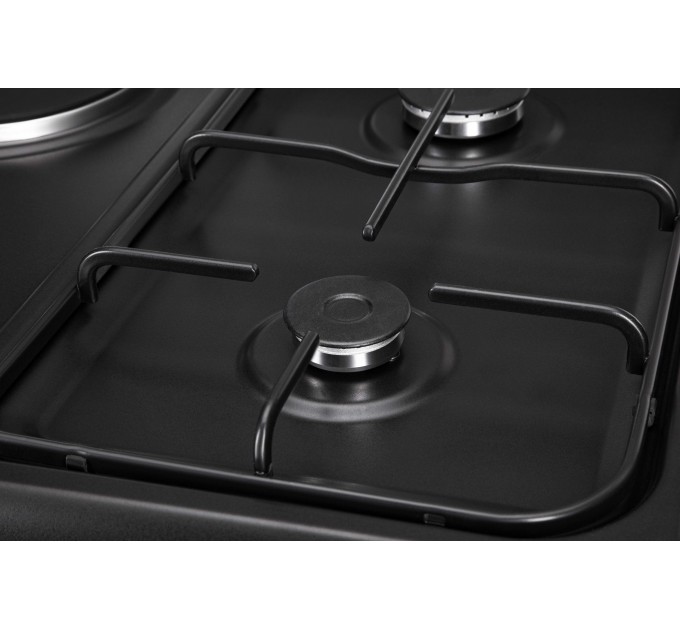 Плита ARDESTO комбі 2 газ + 2 електро, 58л, 60x60см, підсвічування, форсунки LPG (підключення газового балона), чорний