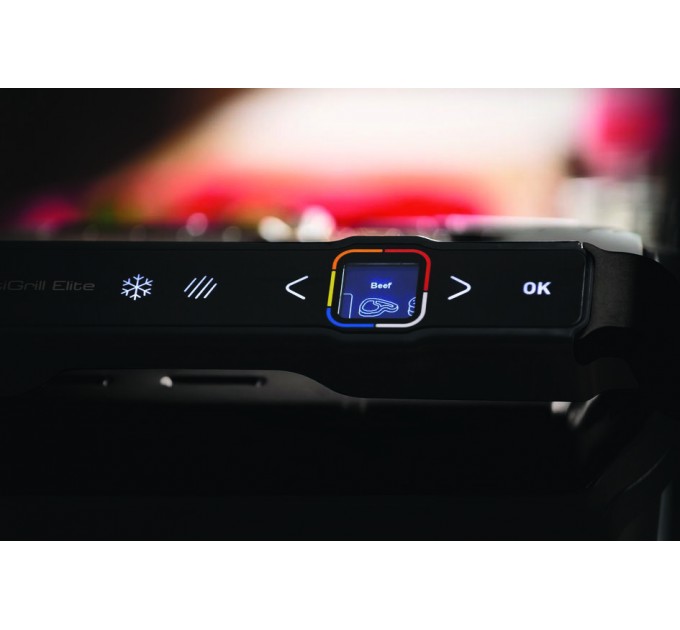 Гриль Tefal прижимной OptiGrill Elite 2000Вт, темп. режимов-15, съёмные пластины, металл, черный