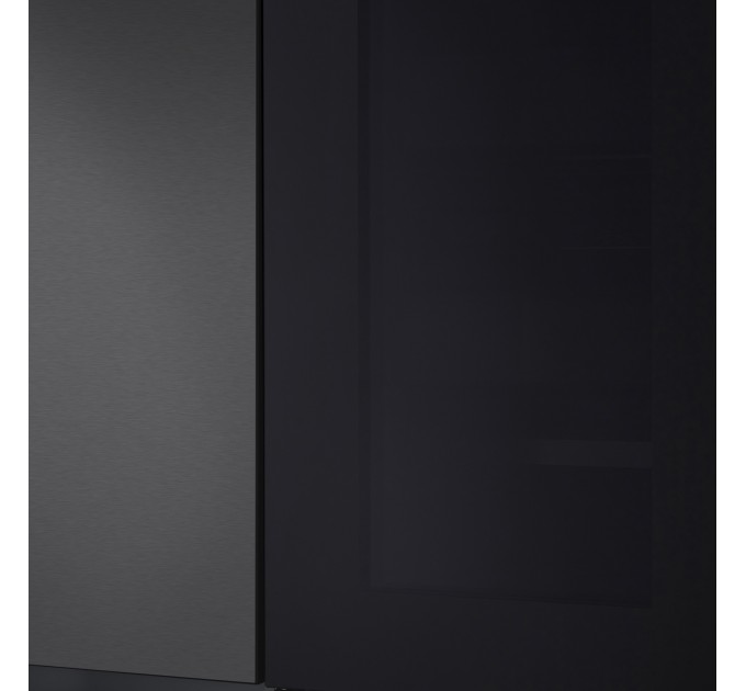 Холодильник LG SBS, 179x91х74, холод.отд.-416л, мороз.отд.-239л, 2дв., F, NF, инв., диспл внутр., зона св-ти, Door in door, черный мат.