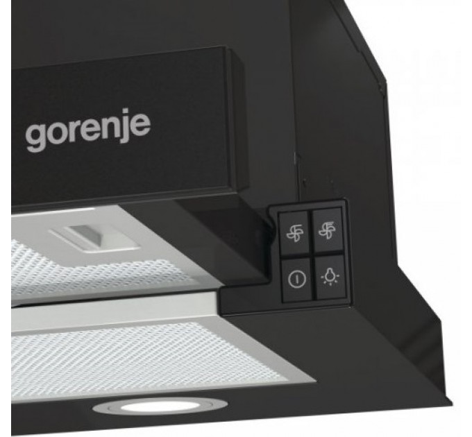Витяжка Gorenje телескопічна, 60см, 450м.куб/год, чорний