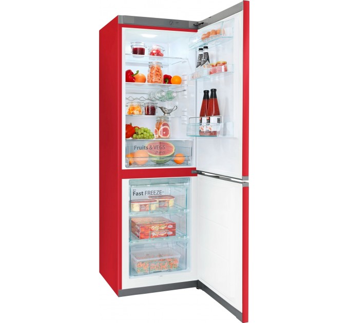 Холодильник Snaige с нижн. мороз., 194.5x60х65, холод.отд.-191л, мороз.отд.-119л, 2дв., A++, ST, красный