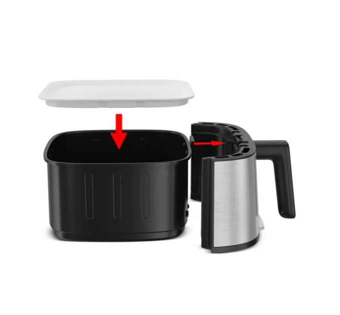 Мультипечь Tefal Easy Fry Silence, 1670Вт, чаша-5л, сенсорное управл., пластик, нерж. сталь, черный