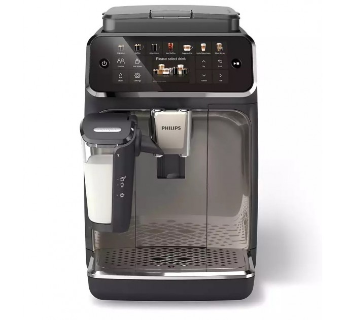 Кофемашина Philips Series 4400 LatteGo, 1.8л, зерно+мол., автомат.капуч, дисплей, авторецептов -12, черный