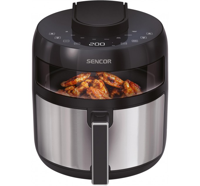 Мультипечь Sencor Vita, 1500Вт, чаша-5л, сенсорное управл., 8 программ, нерж. сталь, пластик, серо-черный