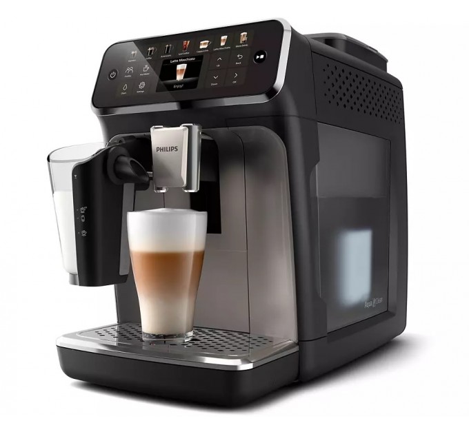 Кофемашина Philips Series 4400 LatteGo, 1.8л, зерно+мол., автомат.капуч, дисплей, авторецептов -12, черный