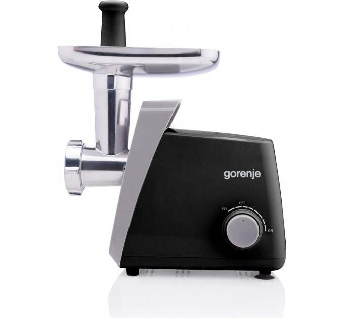 М'ясорубка Gorenje, 1600Вт, 2,2кг/хв, 2 решітки, пластик+метал, чорний