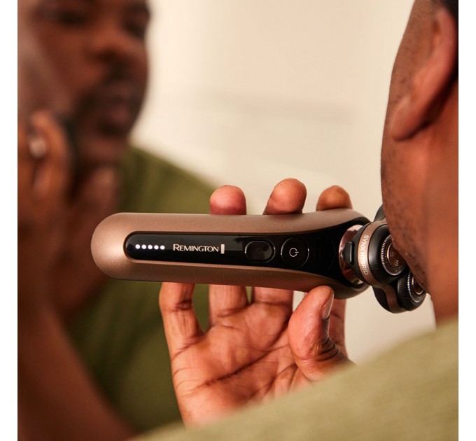 Бритва електр. Remington X9 Limitless X роторная, бритв.головок-3, от сети, сух.+влажн., триммер, водонепрон., быстрая зарядка, черно-коричневый