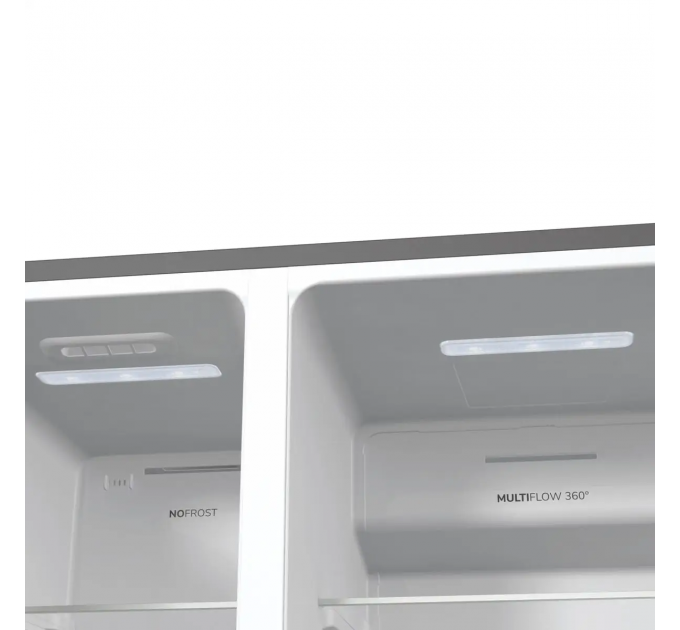 Холодильник SBS Gorenje, 179х70х92см, 2 дв., 376(190)л, А++, NF+, Инв. , Зона св-ти, диспенсер, генератор льда, Внешн.диспл, нерж