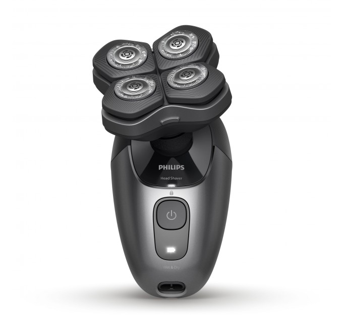 Бритва електр. для головы Philips Pro Series 7000, бритв.головок-4, Li-Ion, сух.+влажн., кейс для хран., сталь, черный