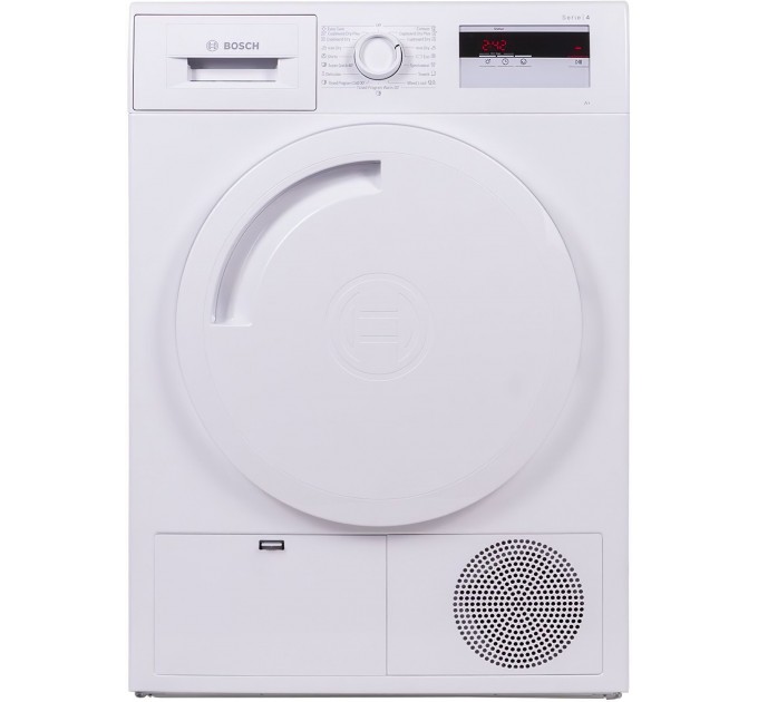 Сушильная машина Bosch тепловой насос, 8кг, A+, 60см, дисплей, белый