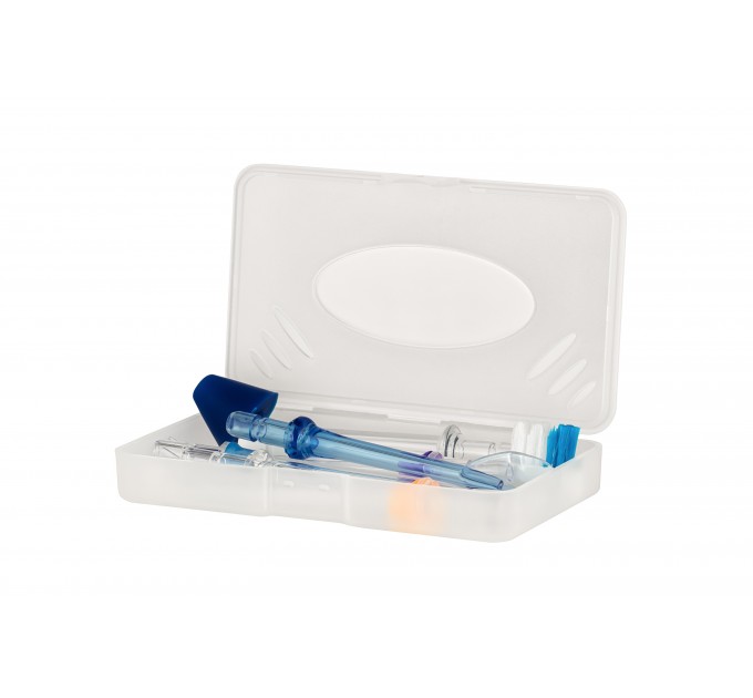 Іригатор ARDESTO портативний, чаша 300 мл, Li-ion акум. в компл., чохол, 7 насадок, білий