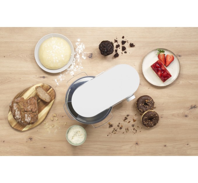 Кухонная машина Gorenje 800Вт, чаша-металл, корпус-металл, насадок-3, белый