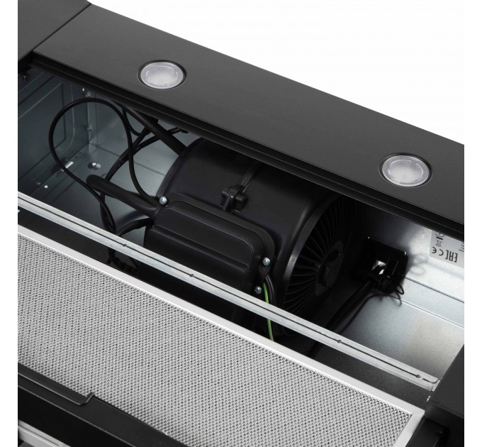 Вытяжка ARDESTO телескопическая, 60см, 450м3ч, метал, 2х1Вт LED, кнопочное, черный